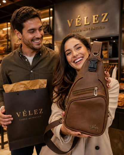 🔥 ¡Liquidación Vélez! - PECHERO CUERO PREMIUM VÉLEZ