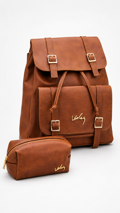 🔥Durabilidad 10 años - MORRAL CUERO PREMIUM VÉLEZ + Regalo COSMETIQUERA